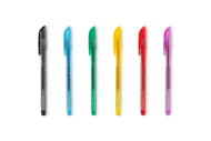 SPARKLING COLOURS — 6 GLITTERED GEL PENS