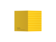 POSTCARD - APRICOT STRIPES (SQUARED)