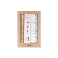 CONJUNTO STICKY LABELS / I LOVE MY PENCIL / RÉGUA