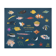 160 STICKERS COLOURFUL FISH
