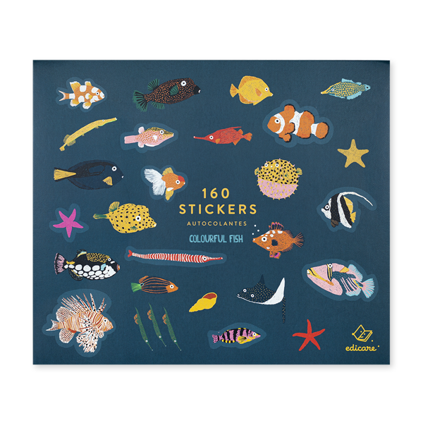 160 STICKERS COLOURFUL FISH