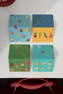 POSTCARD - 10 CUBES - FOUR VEGGIES